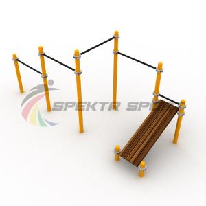 Купить Каскад турников со скамьей для пресса Воркаут SP WRK-12_76mm в Кирсанове 