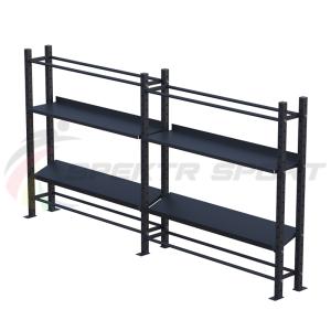 Купить Модульный стеллаж для гантелей, гирь и медболов 3780х430х1950 (2 секции) в Кирсанове 