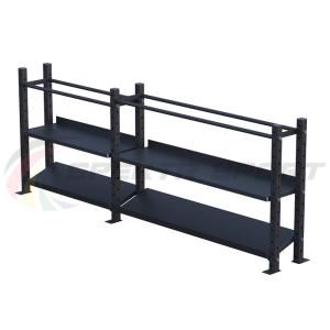 Купить Модульный стеллаж для гантелей, гирь и медболов 3180х430х1200 (2 секции) в Кирсанове 